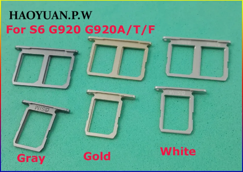 HAOYUA N.P.W держатель слота для sim карты Samsung Galaxy S6 G920 G920F/A/T 10 шт./лот|for samsung galaxy|housing for