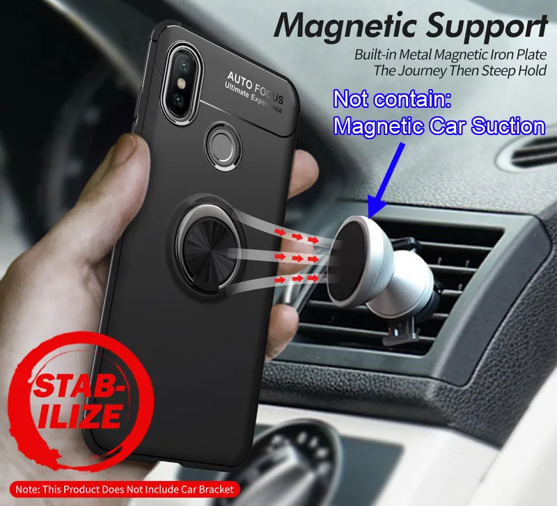 Магнитный чехол для автомобиля для Xiao mi 9 mi 8 SE mi A2 Lite Red mi Note 7 6 5 Pro 7A держатель кронштейн мягкое кольцо из ТПУ держатель для пальца