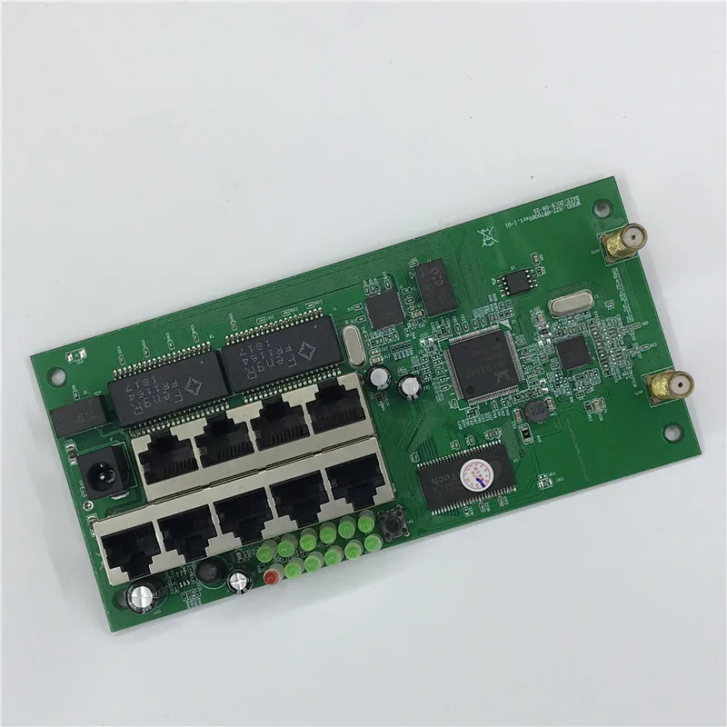 9 poort draadloze router moederbord module custom schroef gat metalen shell breedband snelle thuis kit 2.4g draadloze