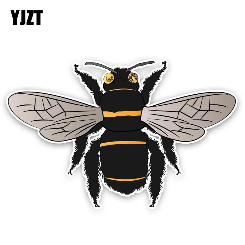 

YJZT 15.9CM*10.2CM Cartoon Bee Decal Car Sticker PVC 12-300863