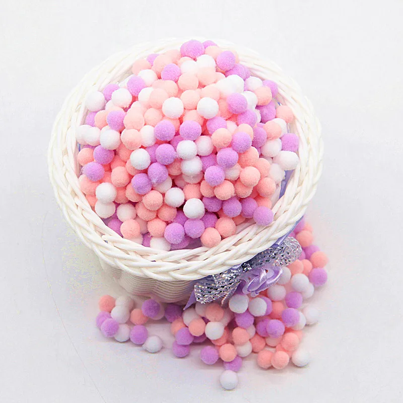 Мини Помпон 8 мм Pom Poms Ponpon многоцветные Pompony ремесла поставки DIY для детской игрушки швейные украшения для дома и свадьбы 20 г