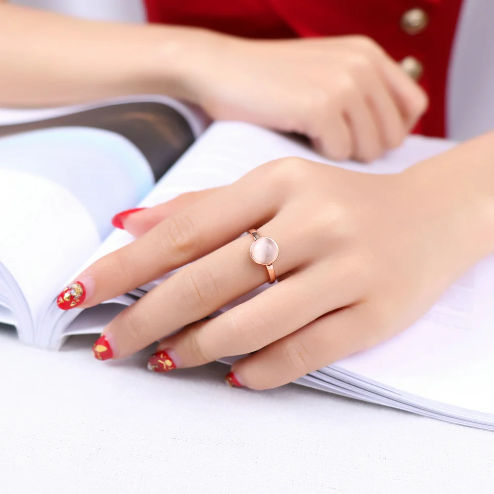 Кольцо с камнем кошачий глаз цвета розового золота|ring rose gold|cat eye stone ringstone ring |