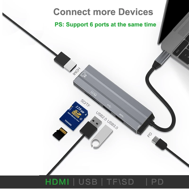 Usb хаб C концентратор для Мульти USB 3 0 HDMI адаптер док станция MacBook Pro Аксессуары Тип 1