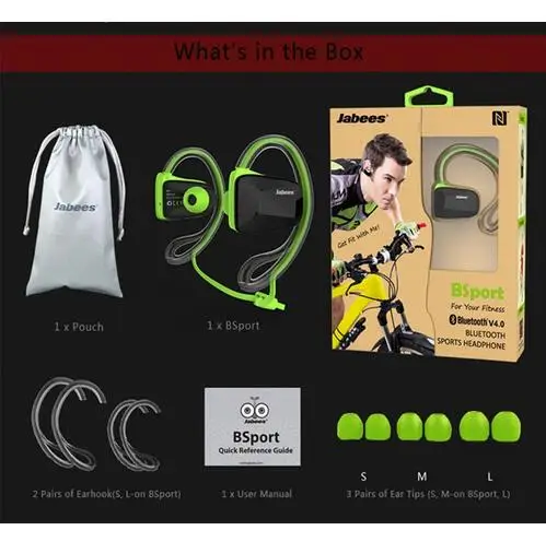 Abees bsports гарнитура для спорта Великобритании CSR V4.0 nfc-чипами Fone де ouvido Bluetooth