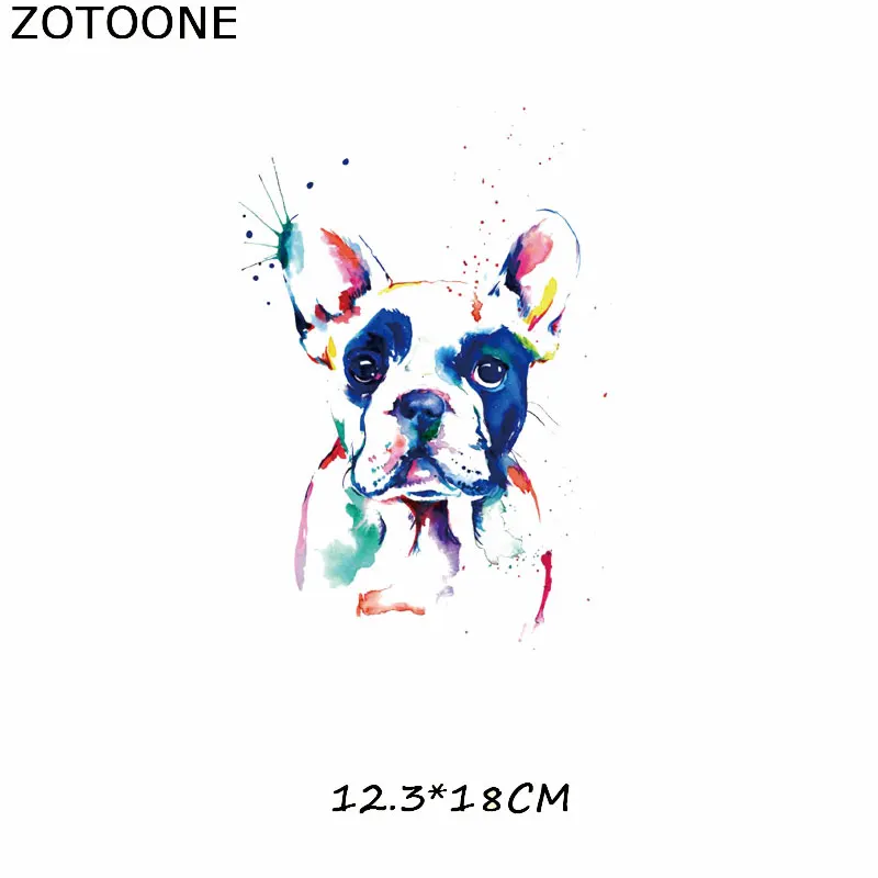 ZOTOONE милая собака мультфильм Железная на патч для детей наклейка на одежду DIY животных Тепловая аппликация передачи для футболки с принтом G - Цвет: 537