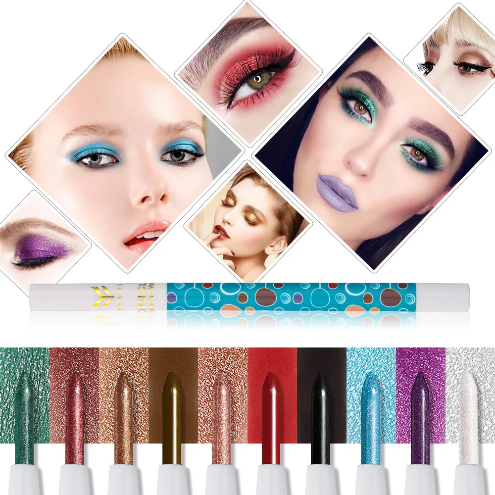 HUAMIANLI ручка для теней век 10 цветов перламутровая матовая цветная Одиночная