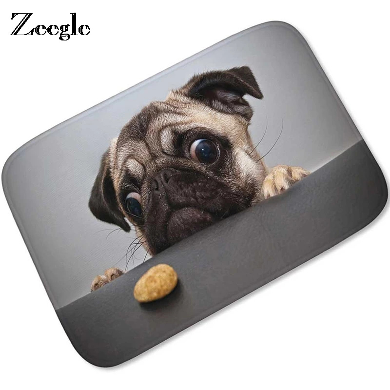 Zeegle Dog фланелевые коврики коврик для входной двери Противоскользящий гостиной