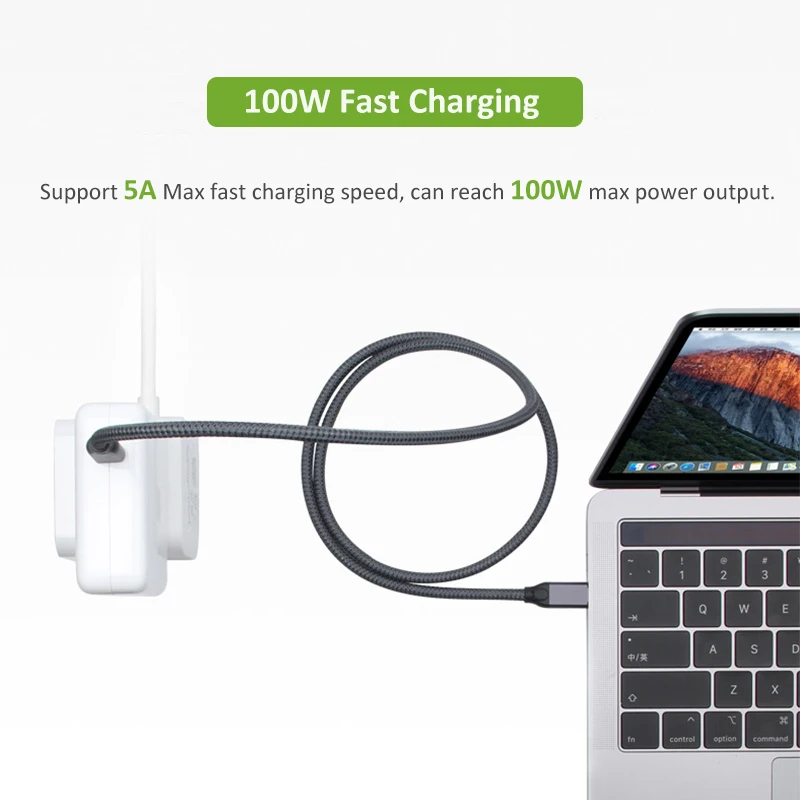 Кабель ult best с USB 3 1 Gen 2 типа C на маркер E чип PD 5A 100 Вт быстрая зарядка 4 0 10 Гбит/с для