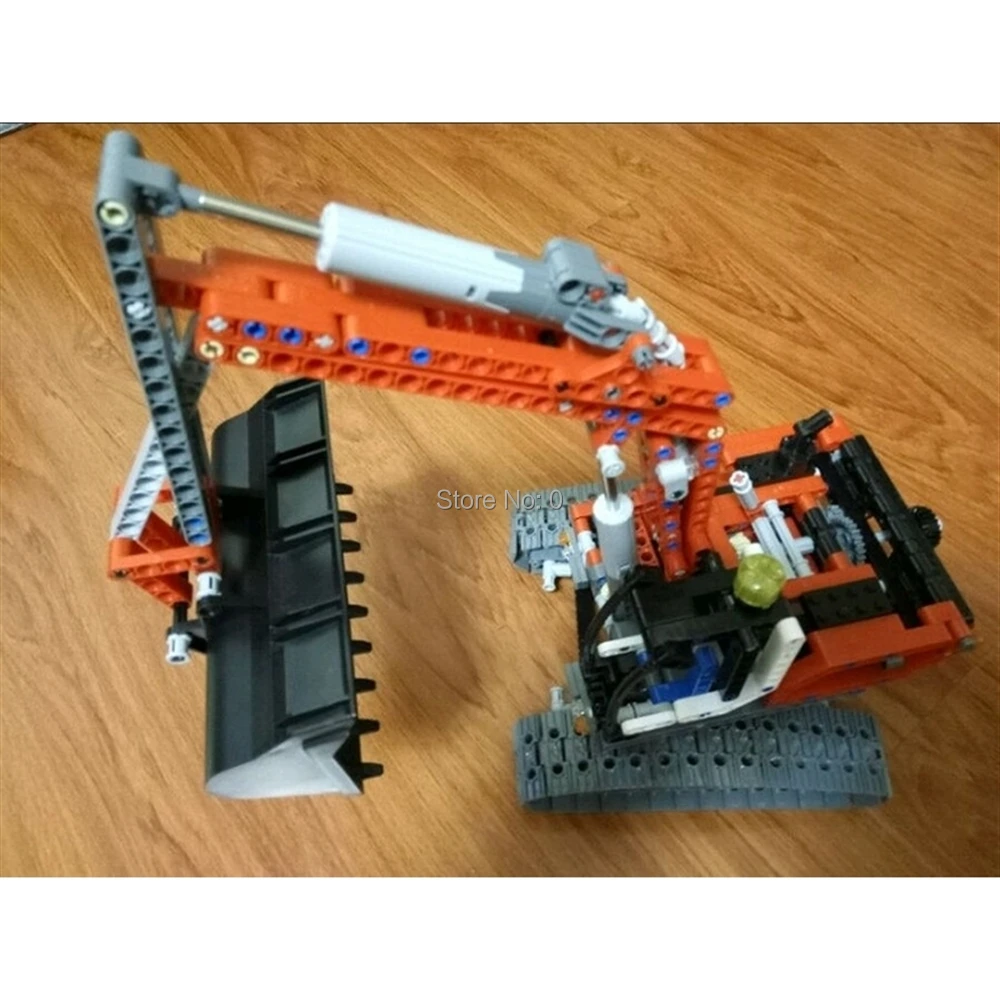 760pcs technic city Красный экскаватор строительные блоки 8294 Кирпичи Игрушки