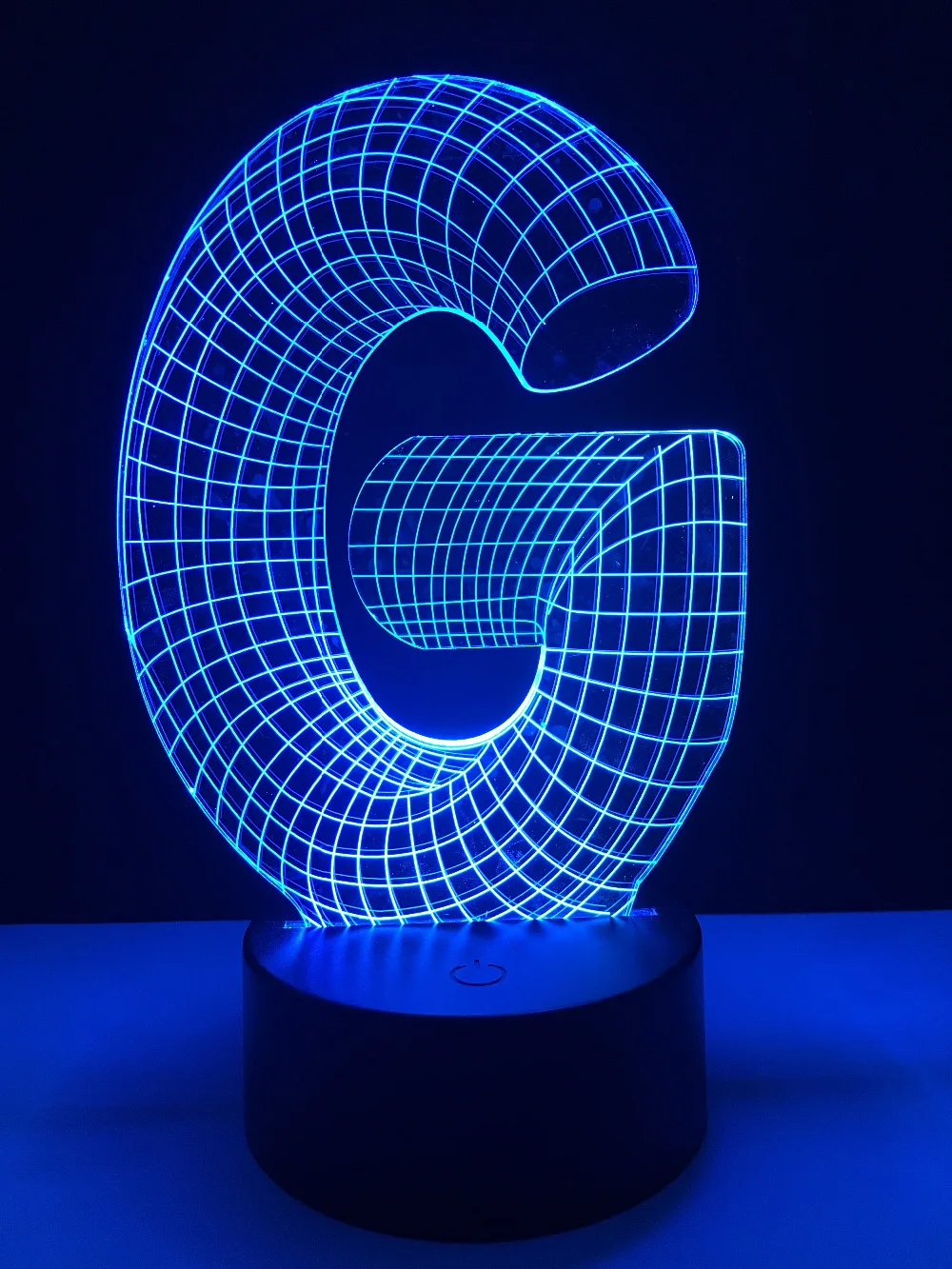 Luminaria 3D Светодиодная Буква G лампа Иллюзия 7 цветов затемнение градиент RGB Ночной светильник детский прикроватный спальный Рождественский подарок