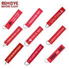 1 шт. брелок для ключей с вышивкой в виде букв красного цвета брелок для ключей OEM Ювелирный брелок для ключей для мотоцикла