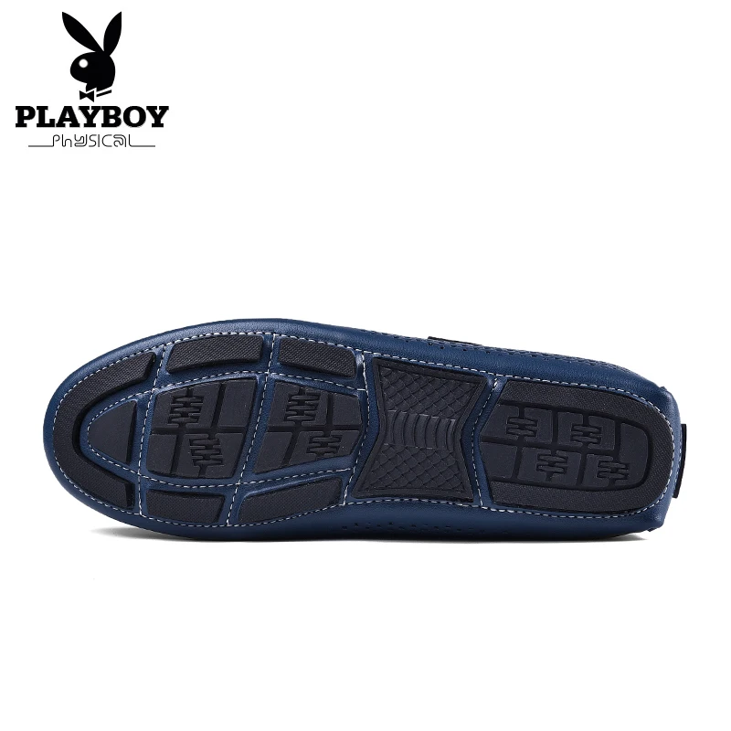 PLAYBOY/Большие размеры 38-44; модная повседневная мужская обувь из натуральной кожи; обувь из спилка со складками без застежки; мужская повседневная обувь; DA71076-2