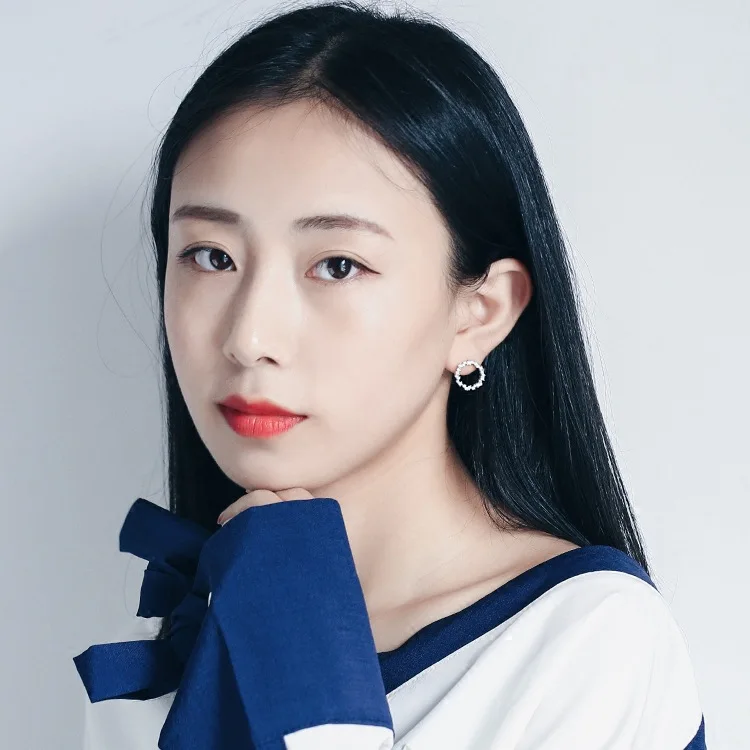 Женские круглые серьги с кристаллами серебряного цвета|crystal round earrings|earrings for