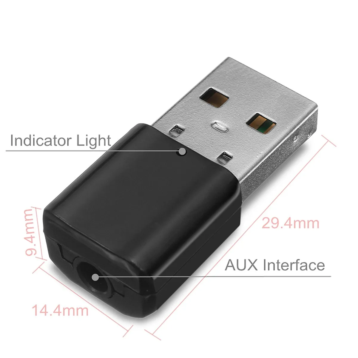 Автомобильный музыкальный usb адаптер 5 В аудиоприемник AUX 3 мм трансмиттер