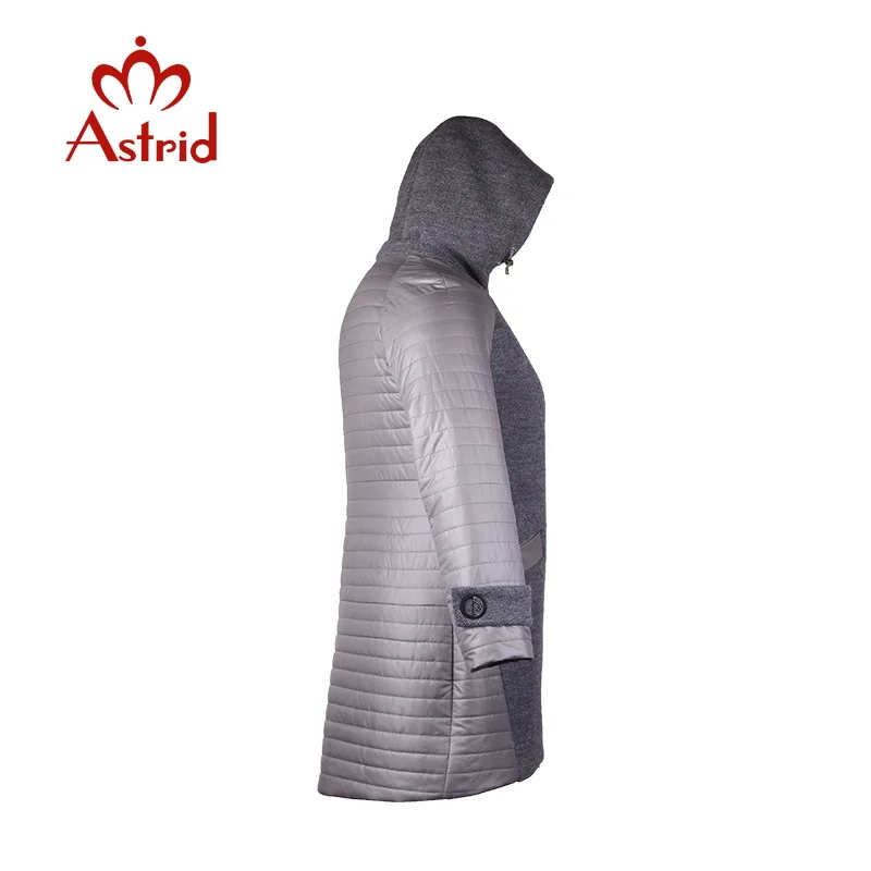 Астрид 2018 Женская куртка парка пальто весна thinjacket молния карман в юбке Для женщин