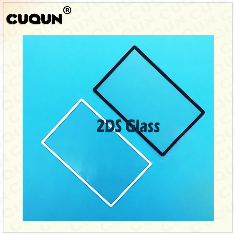 

2DS Top Surface Glass Mirror Outer Lens Cover Upper LCD Screen Front Plastic Black & White