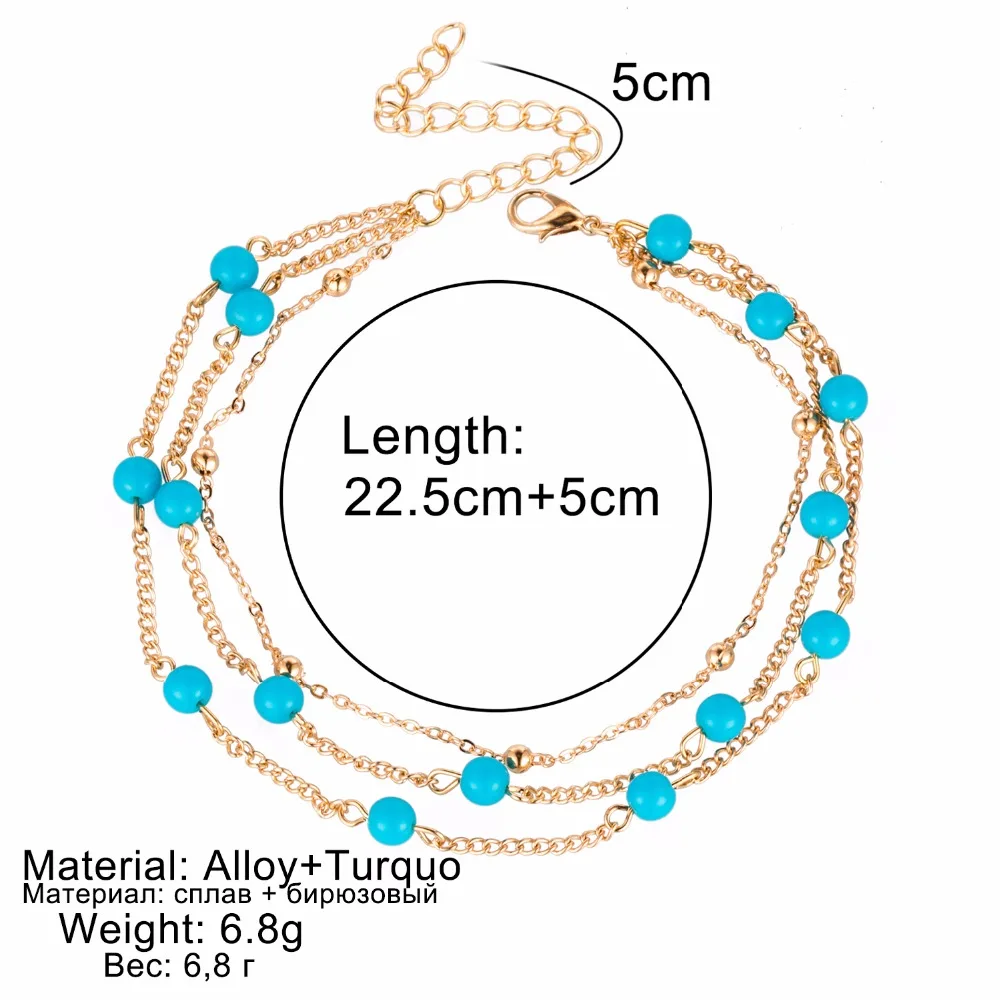 FAMSHIN летние пляжные браслеты на ногу для женщин богемный браслет лодыжке Cheville