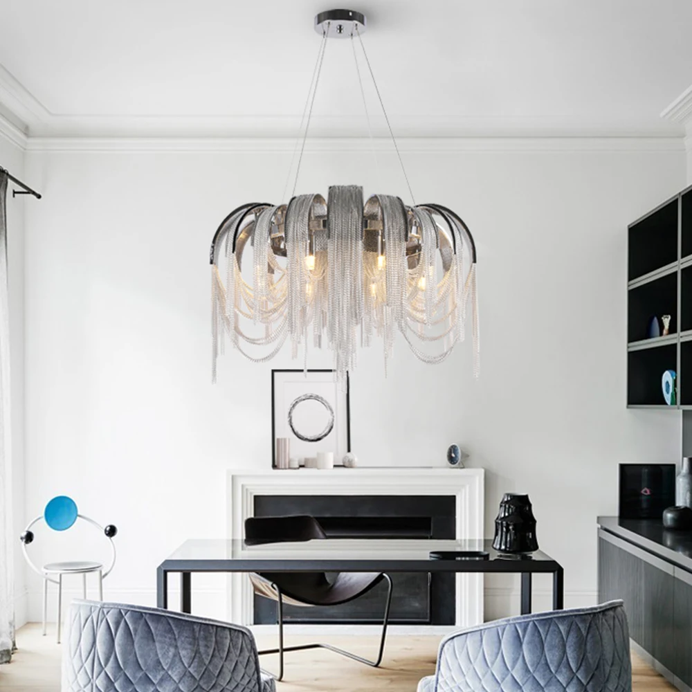 Современная люстра в скандинавском стиле с кисточками новинка люстры из