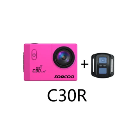 Оригинальная Экшн-камера SOOCOO C30/C30R с дистанционным управлением HD 4K WiFi 1080P 60fps 2,0 lcd 170D sport go Водонепроницаемая профессиональная камера - Цвет: C30R PINK
