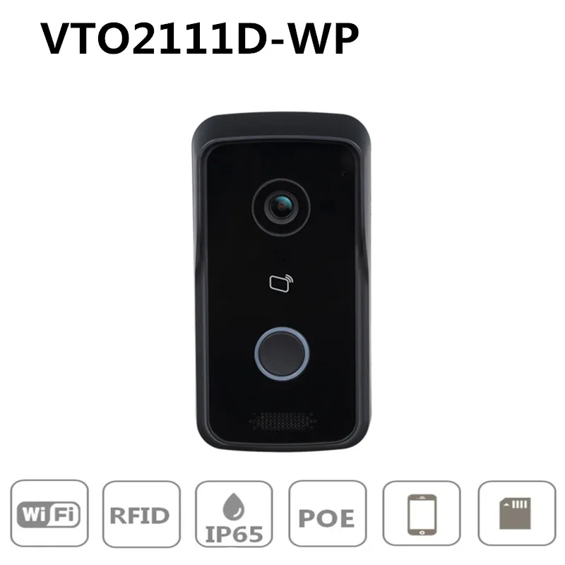 Оригинальный Dahua 1MP WiFi видеодомофон дверной звонок вилла уличная станция VTO2111D WP