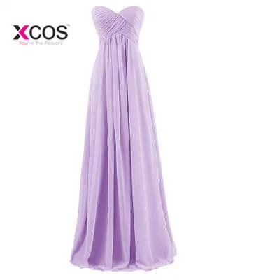 Бесплатная доставка ярко синий шифон Длинные свадебные платья 2017 новые модные