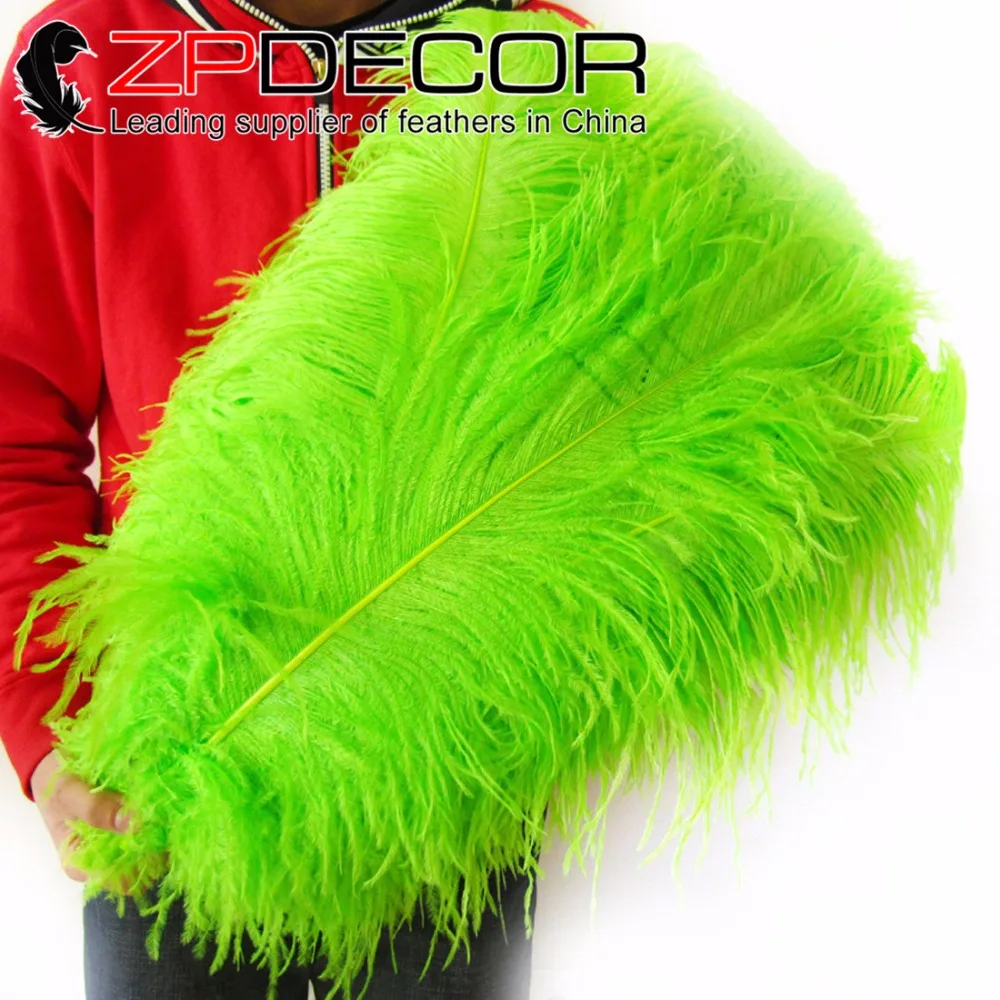 

Zpdecoration 100 шт./лот 60-65 см (24-26 дюймов) Премиум качество большой Лайм зеленый большой страусиные перья драбы для карнавала украшения