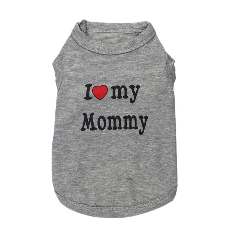 Grey Mommy Прекрасная комнатная собачка, одежда для маленьких собак, летняя одежда для собаки, мягкая рубашка для собак, одежда для чихуахуа, одежда для кошек 11aY25S3 - Цвет: Grey Mommy