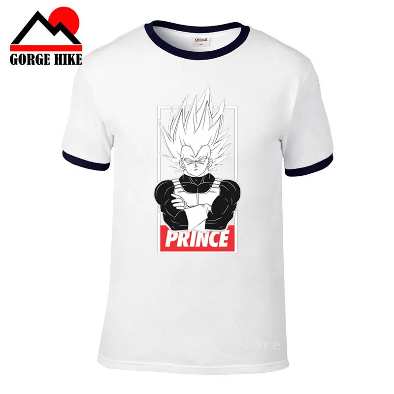 Мужская футболка DBZ Dragon Ball Z Ultra Instinct Goku Super Saiyan God Vegeta черно белая летняя с рисунком