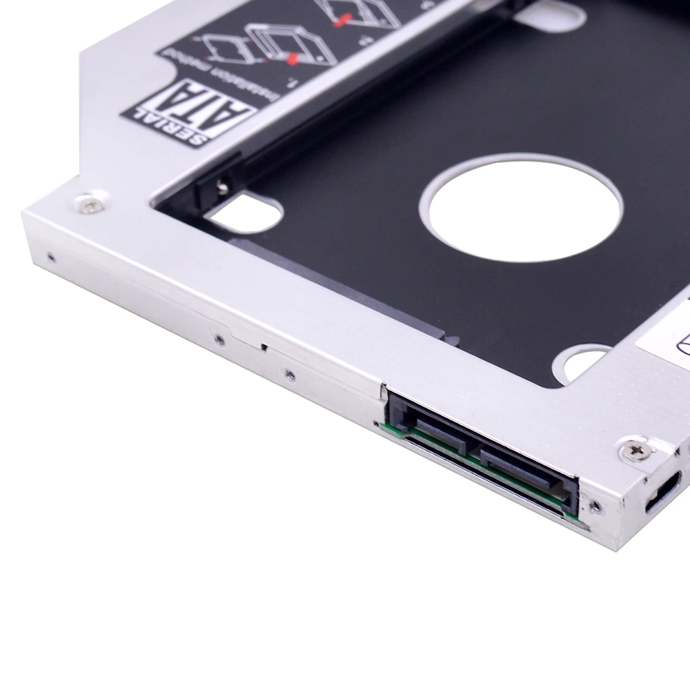 CHIPAL 10 шт. Универсальный алюминиевый 2 й HDD Caddy 9 5 мм SATA 3 0 Корпус для ноутбука DVD/CD ROM