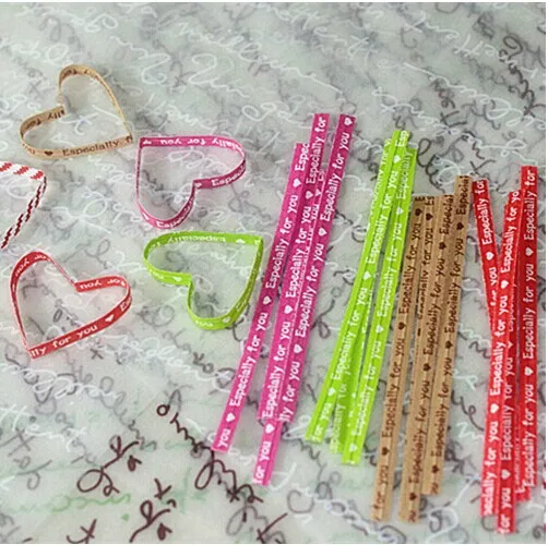 

300pcs/lot 0.4*10cm Sealing wire bakery packing sealing bread cake decoration