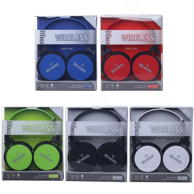 LWHWZT 950BT Bluetooth V4.2+EDR Earphone Headband Stereo Music Headphone Headset Slot Wireless Microphon For IPhone7 xiomi | Электроника