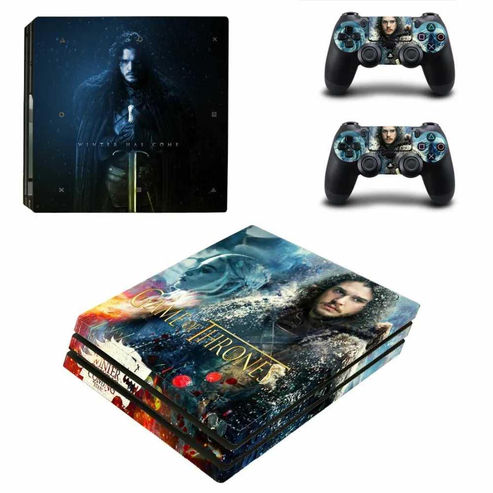 Игра престолов скоро зима PS4 Pro наклейка кожи для playstation 4 Pro консоль и контроллер PS4 Pro наклейка s Наклейка виниловая