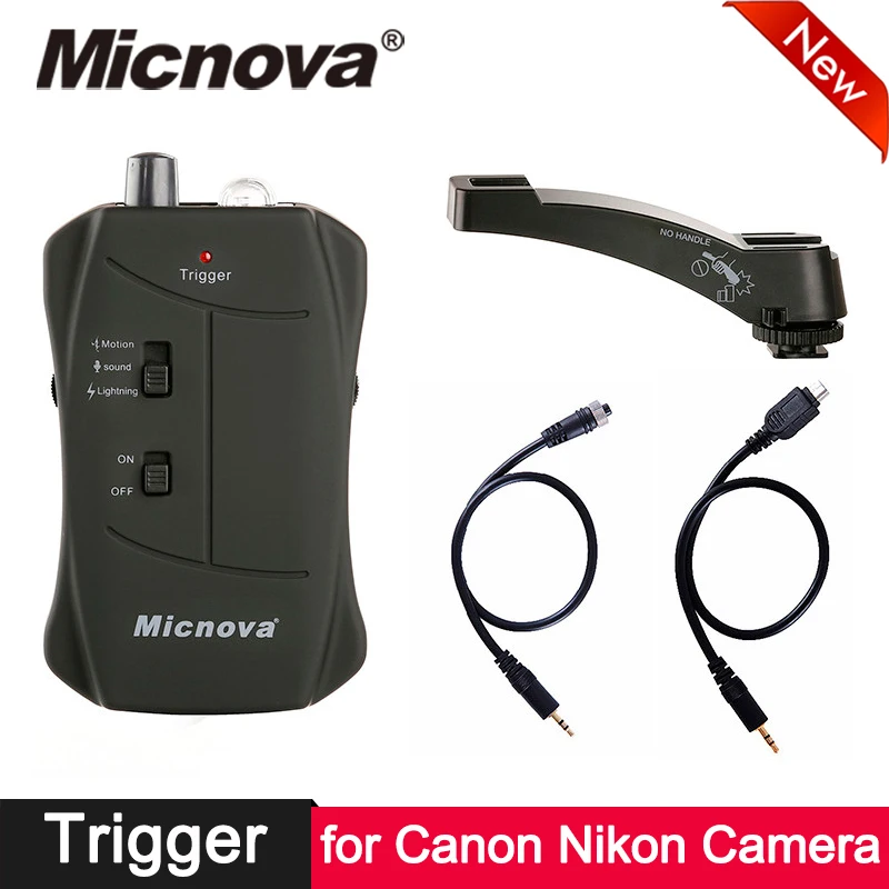 Micnova ИК пульт дистанционного управления спуск затвора Lightning Motion Sound 3 в 1 триггер