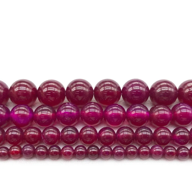 Высококачественные бусины россыпью из натурального розового красного агата для