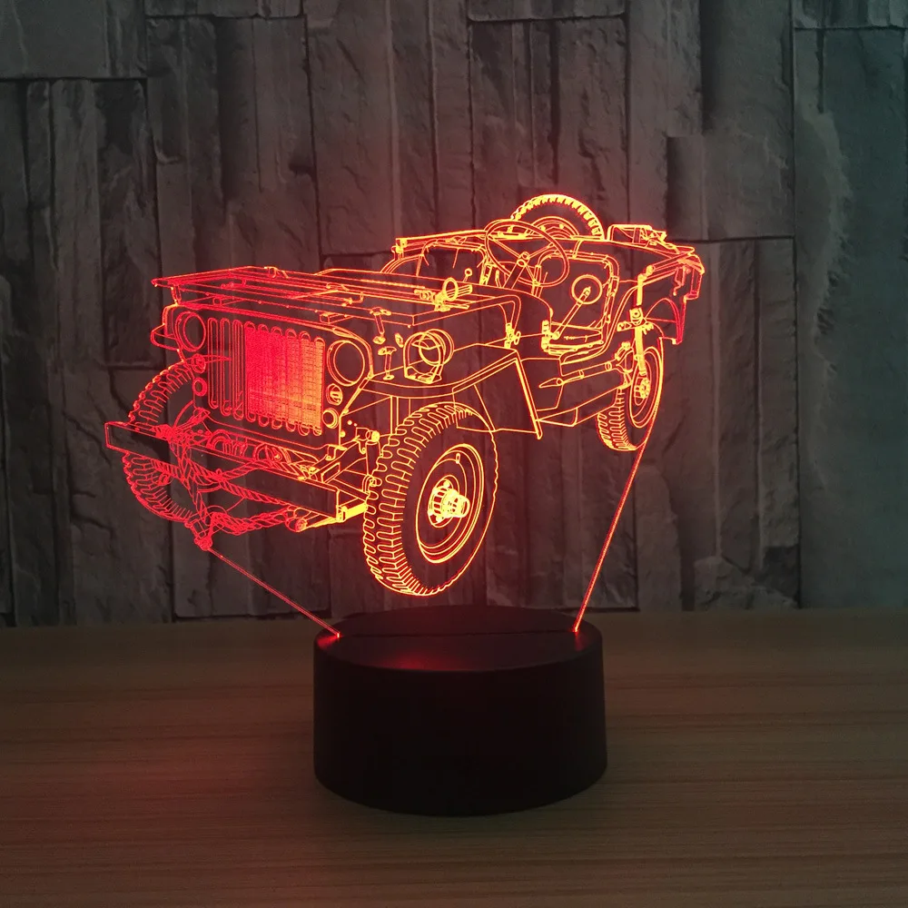 Винтаж автомобиля армейское одеяло из Bluetooth Динамик 3D Ночной светильник