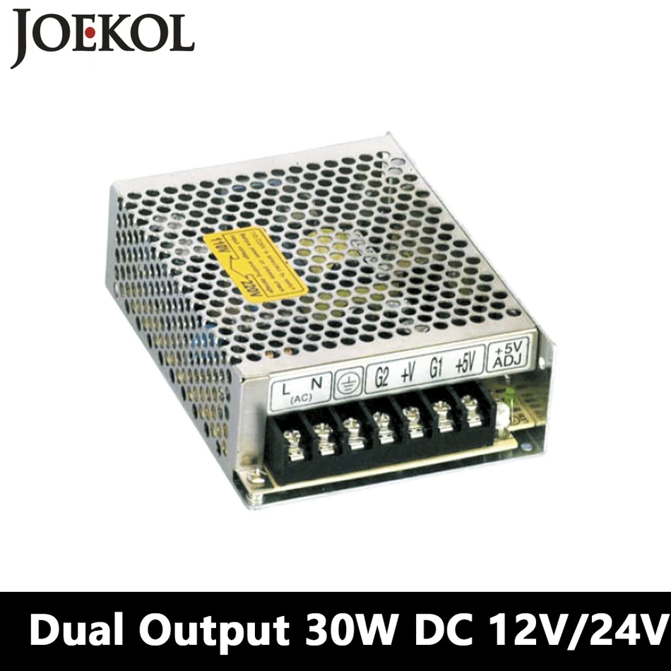 Double output DC power supply 30W 12V 24V smps for led driver AC110V/220V Transformer to 12V/24V | Обустройство дома