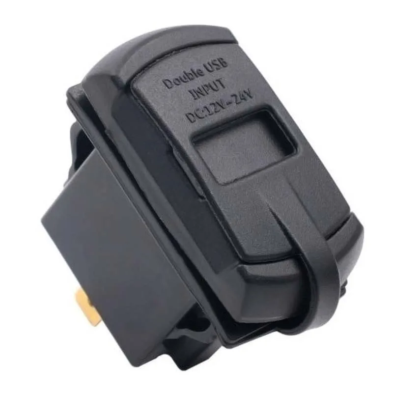 Новая Полезная Горячая двойная USB Автомобильная лодка розетка кулисный переключатель панель с напряжением вольтметр синий 12 В