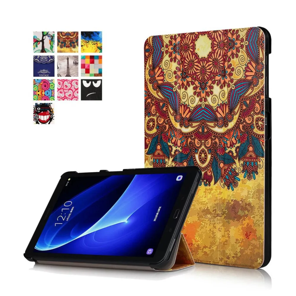 Для Samsung Galaxy Tab A 10 1 T585 T580 чехлы для планшетов цветные окрашенные искусственная