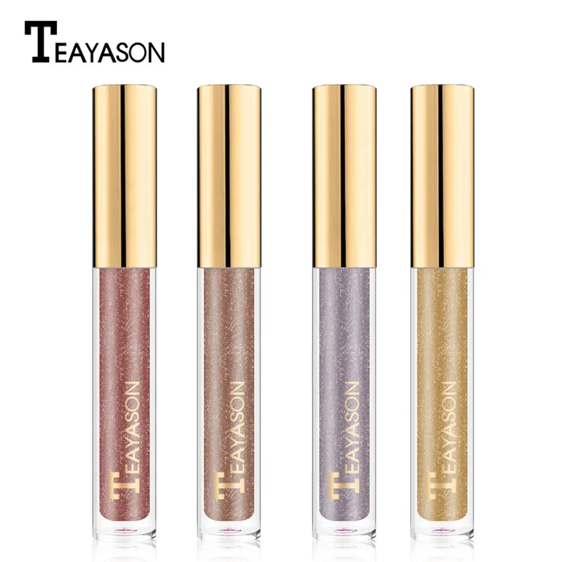 2018 новые модные жидкие тени для век 8 цветов Тени мерцающие Сияющие косметика