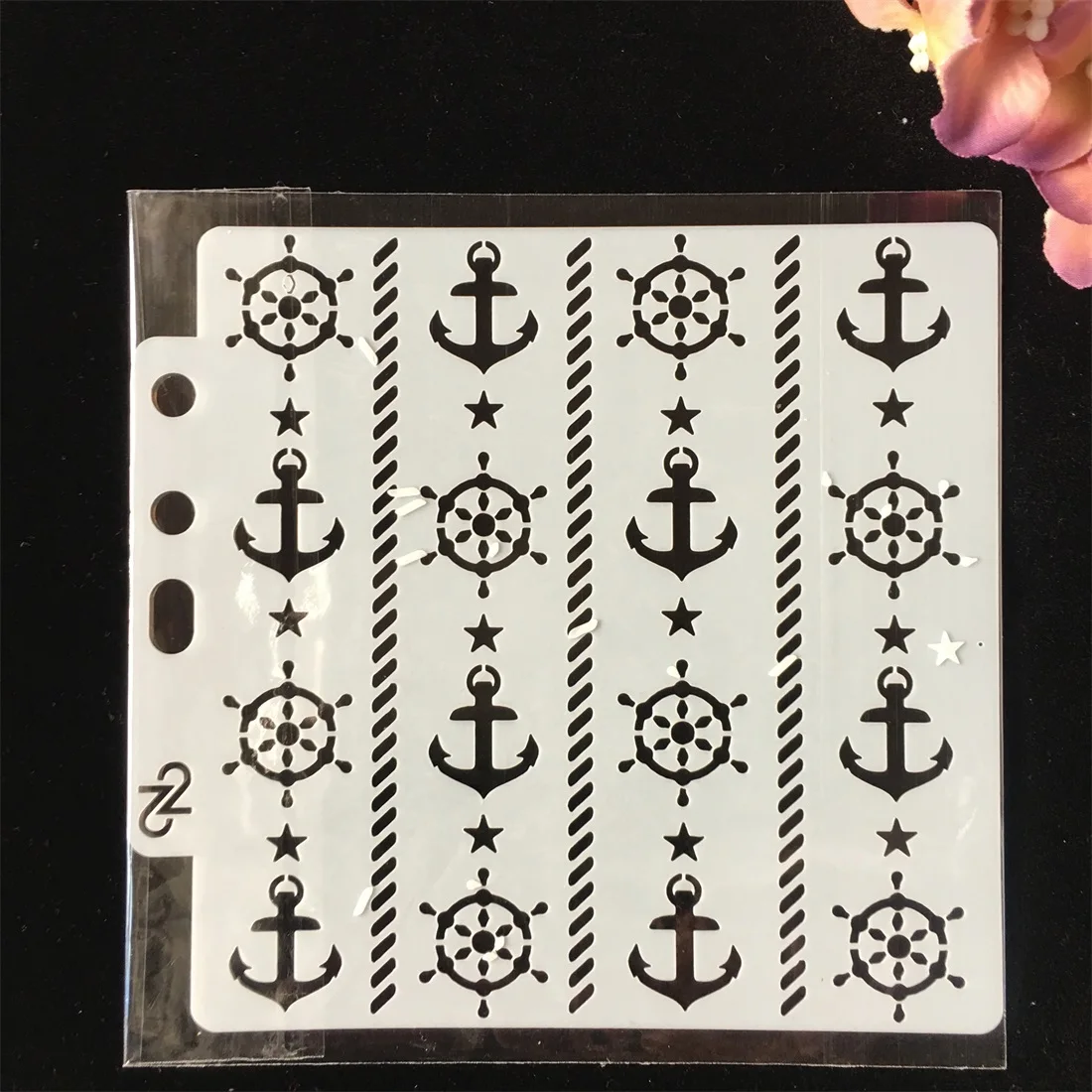 

Трафареты для самостоятельного наслоения якорного колеса, 1 шт., трафареты для настенной живописи, раскраска для скрапбукинга, рельефная де...