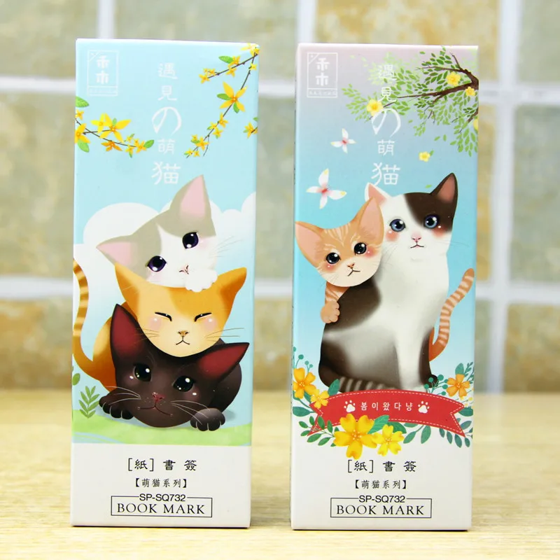 Be Your Cat серия Закладка-письмо бумажные Мультяшные закладки с животными рекламные подарочные канцелярские пленки закладки