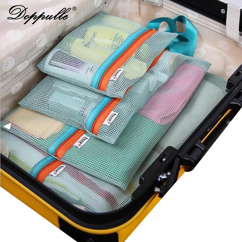 Doppulle Марка 4 шт./компл. Портативный Путешествия сетки хранения четыре Наборы для