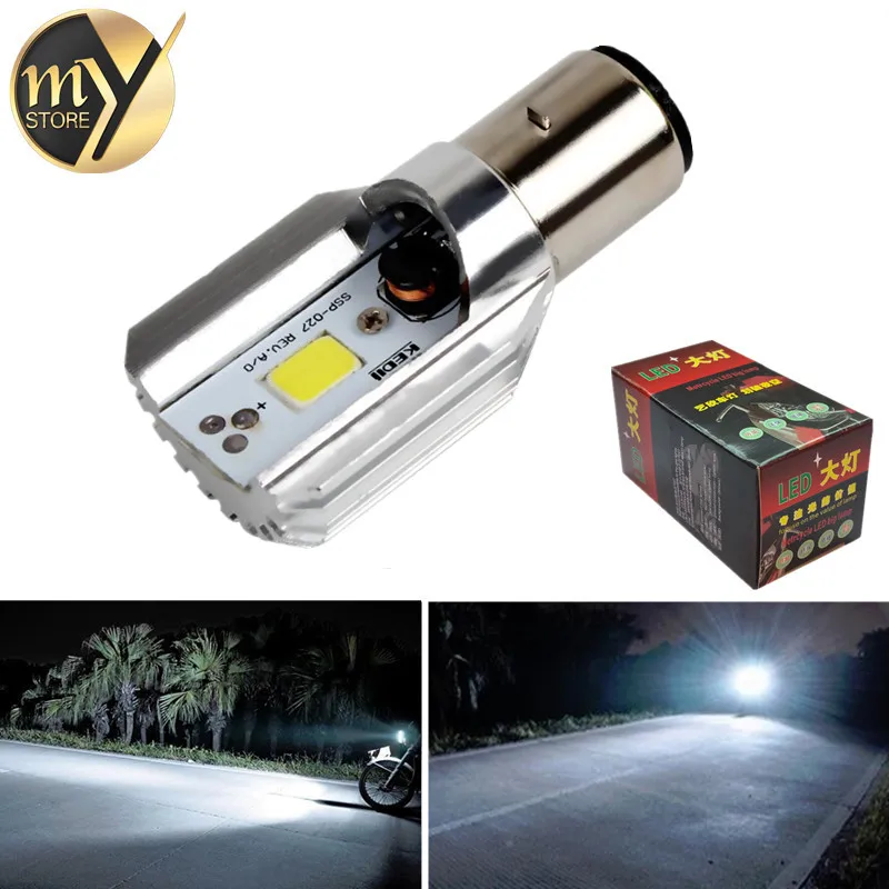 H6 светодиодные лампы для мотоциклетных фар COB Led 6 80 в 800 лм BA20D H/L лампа скутера ATV