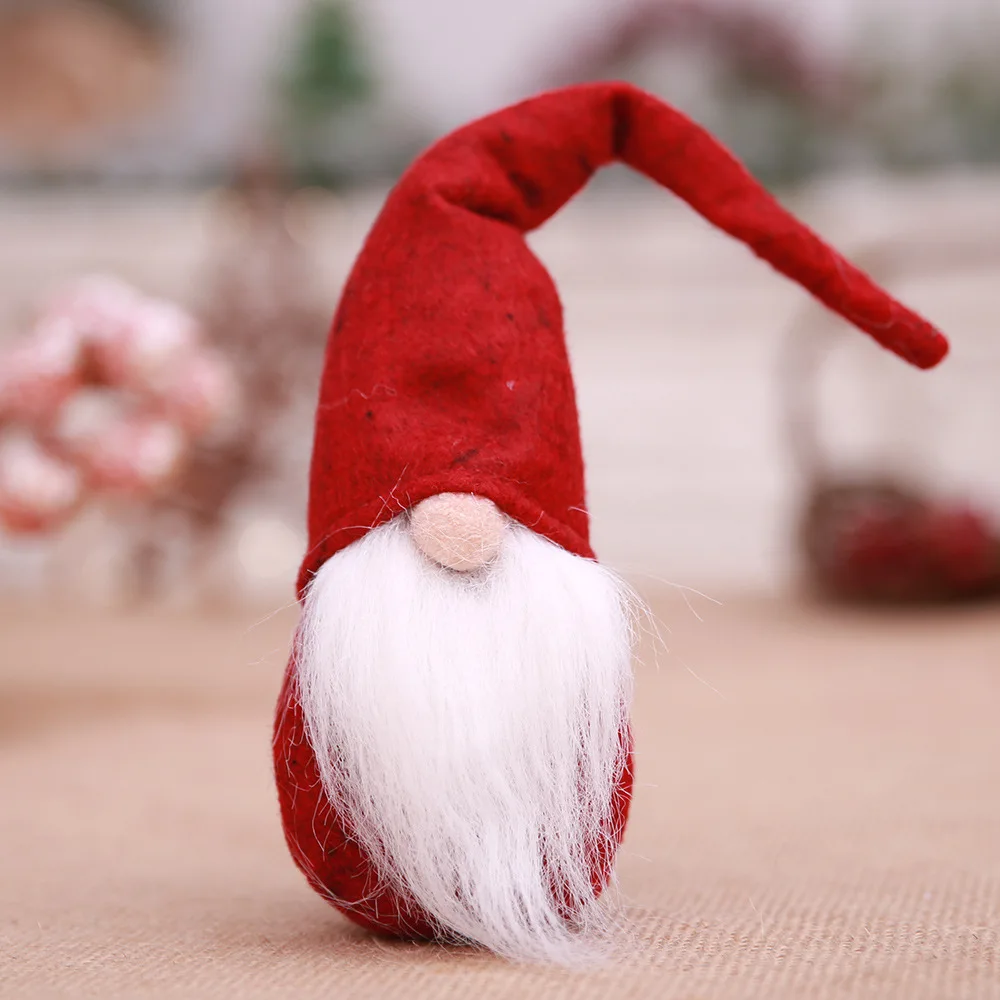 Christmas Decoration The Elderly Doll Trumpet Nothing Face A Christmas Gift Lint Toys Originality Children images - 6