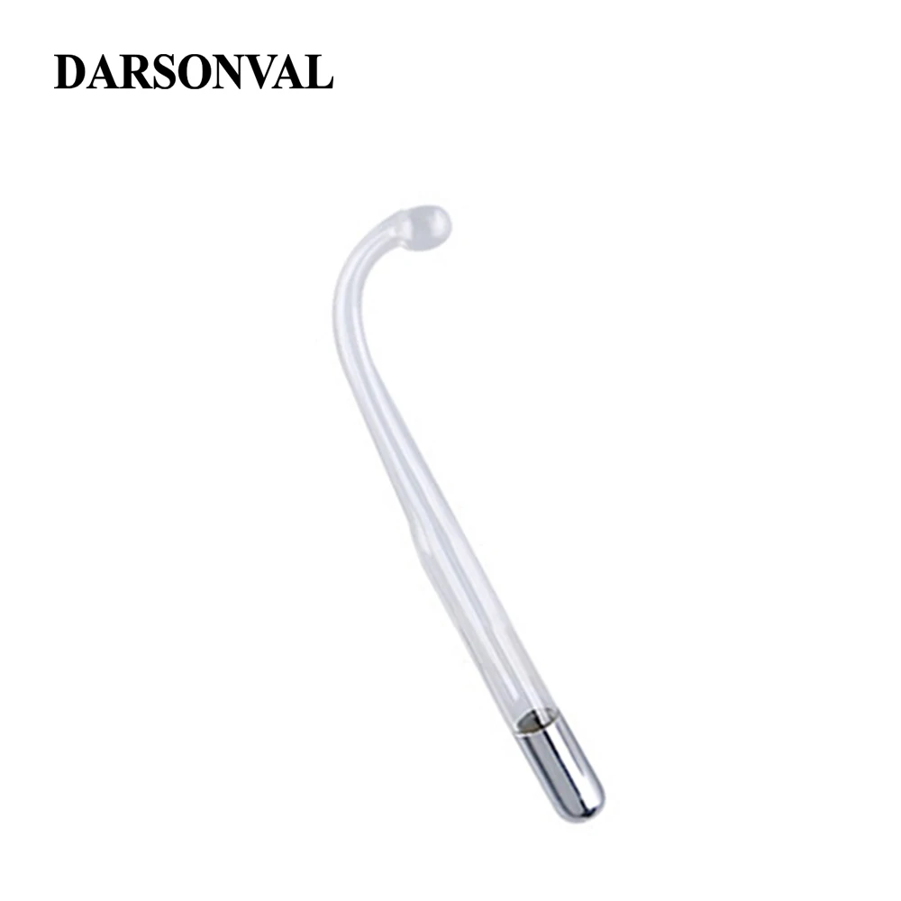 DARSONVAL 1 шт. высокочастотный изогнутый стеклянный трубчатый электрод для массажера, сменный Оранжевый Луч, прибор для ухода за кожей лица, домашний спа
