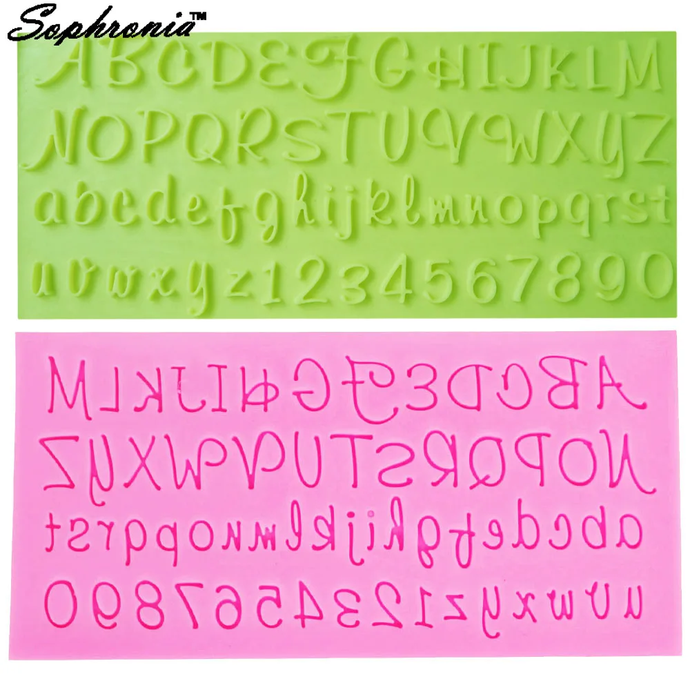 

10PCS/SET M420 1 pcs Russian Alphabet Cake Decorating Silicone Cake Molds Gumpaste Chocolate Candy Resin Moulds 18.3*8.3*0.5cm