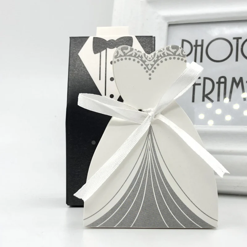 2018 New Free Shipping Hot Sale 100pcs Bride and Groom Wedding Favor Boxes Gift box Candy decoracao festa wedding souvenirs | Дом и сад