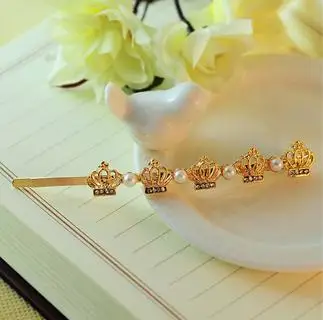 Заколка для волос B1D4/20D с жемчужными коронами и надписью|pearl crown|crown crownhairpins hair