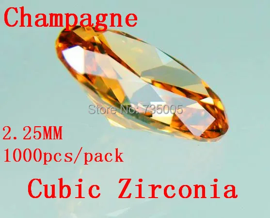 

Jewelry Supplies AAA Grade CZ Cubic Zirconia Champagne Round Zircon 2.25MM DIY Jewelry Findings Supplies Free Shipping