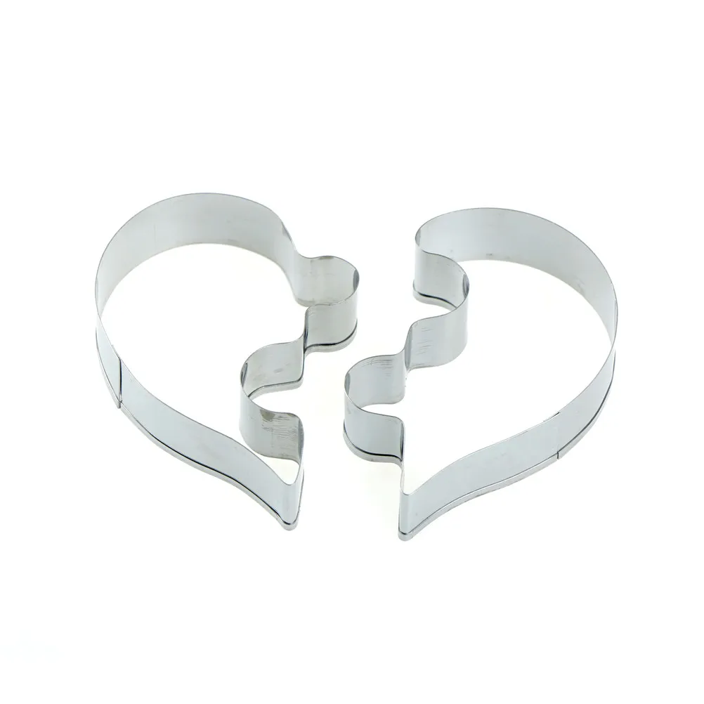 Забавные формы для печенья с сердечками в форме левого правого сердца резак